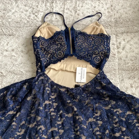 Midnight Blue Evening Dress - Picture 4 of 5